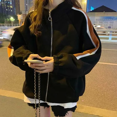 여성봄잠바 공항 패션 기모 하이넥 집업 점퍼 편한 아우터 코디