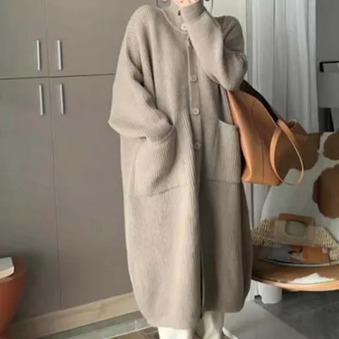 볼수록 예쁜 두툼 빈티지 롱가디건 카디건 여성 가을 겨울