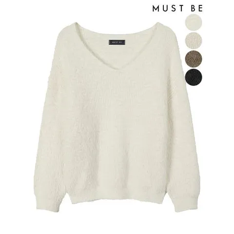 [머스트비]여성 앙고라 브이넥 니트