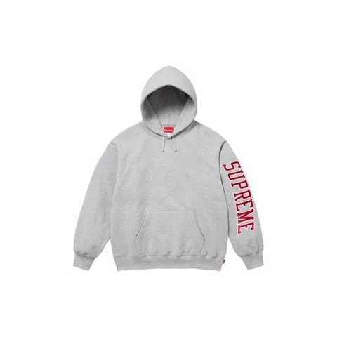슈프림 슬리브 아크 후드 스웨트셔츠 헤더 그레이   23FW -SUP-SLARHOSWHEGR23FW