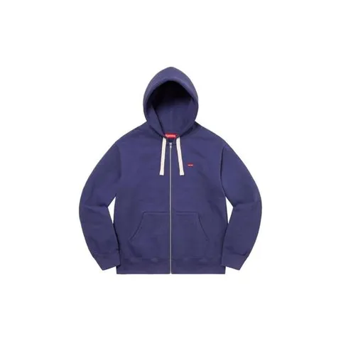 슈프림 스몰 박스 드로우코드 집업 후드 스웨트셔츠 워시드 네이비   22FW -SUP-SMBODRZIUPHOSWWANA22FW