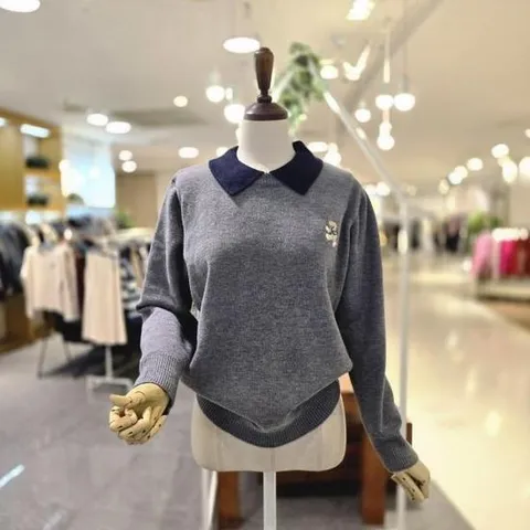 [멜로디가든]M25WBK102_테디카라배색 니트