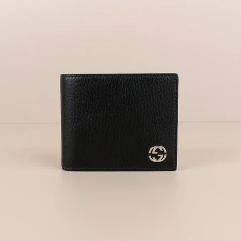 구찌 인터로킹 남성 반지갑 올 블랙 610464 CAO2N 1000