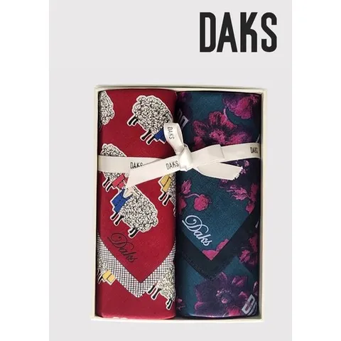 [ 롯데백화점 ][닥스(손수건)]2매 남녀 손수건 세트 DKI1412 84+DKL1406 13