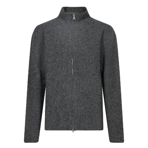 24FW 오피신제네랄 울 앤 캐시미어 스웨터 front 집 closure high collar  W24MKNT303BLACKDARK TP565504935