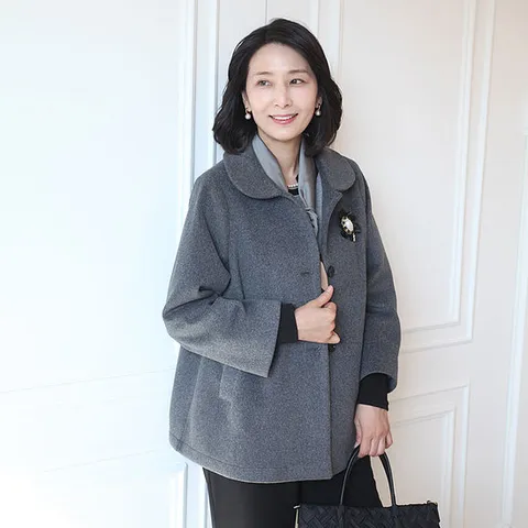 [쉬즈마담]J31748 수아 둥근카라 울 정장자켓 50대 엄마옷