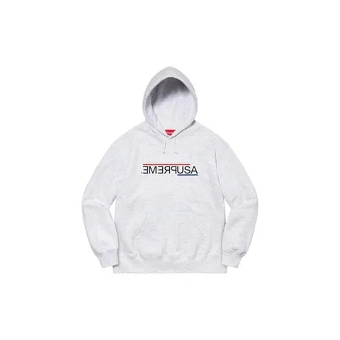 슈프림 USA 후드 스웨트셔츠 애쉬 그레이   21FW -SUP-USHOSWASGR21FW