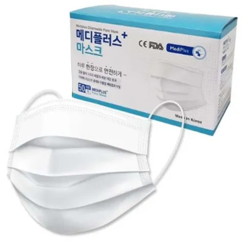 메디플러스 3중덴탈 마스크 대형 흰색 일회용 마스크 일회용마스크 평면마스크 칼라마스크