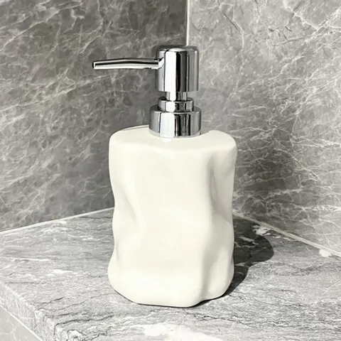 모던 라인 세라믹 디스펜서 350ml 크림 클렌저디스펜서 공용기디스펜서 오일디스펜서 클렌저용기 세라믹디