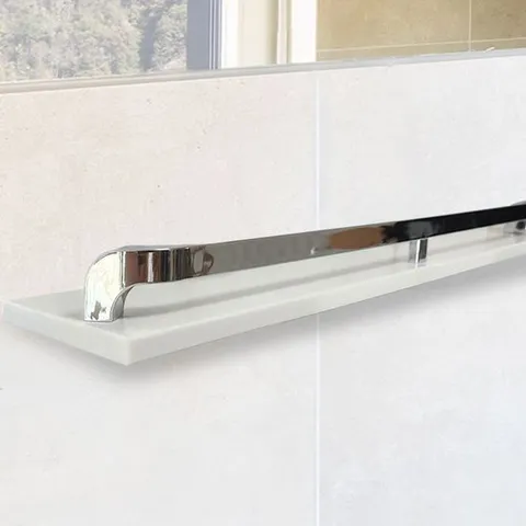 화이트 인조대리석 욕실 일자선반 화장실 가이드 선반 욕실일자선반 인테리어선반 일자선반 인조욕실일자선