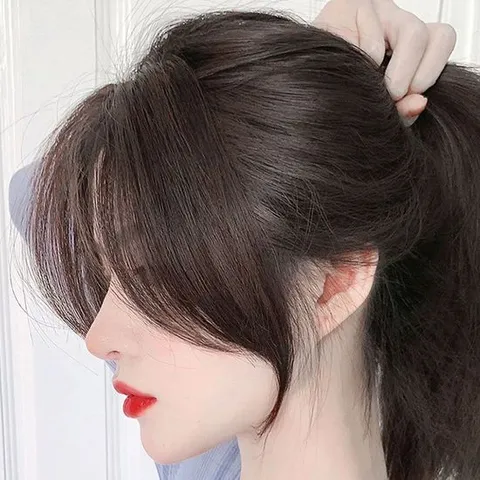 [오너클랜]인기상품 C컬 옆머리 똑딱이 부분가발 5p 앞머리 헤어