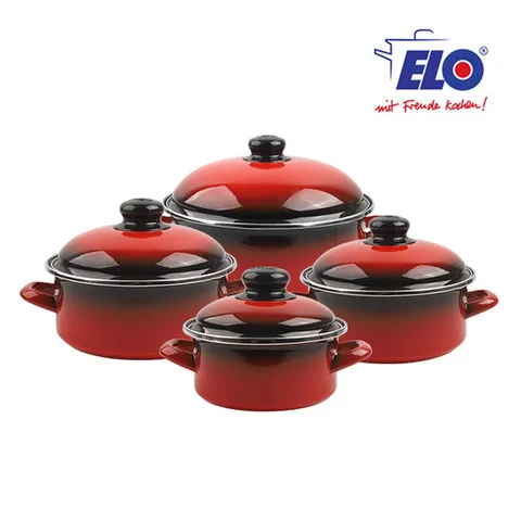 ELO 빨강법랑 일반형 4종세트 A형 / 16cm / 18cm / 20cm / 24cm