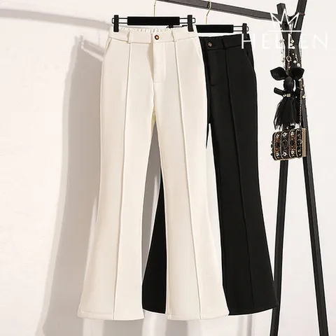 [헬렌] 겨울 슬랙스 여성 부츠컷 기모 안감 팬츠 플토기모부츠컷팬츠 B-728