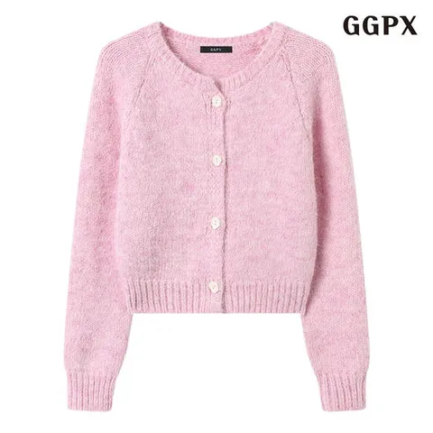 [ 롯데백화점 ]GGPX 러블리 앙고라 크롭 니트 가디건 (GPDCK040D)