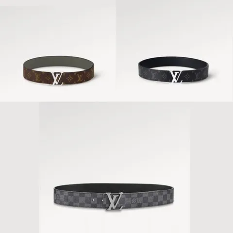 24SS 루이비통 남성 이니셜 40mm 리버시블 벨트 모노그램 이클립스 다미에 M0613V M9043