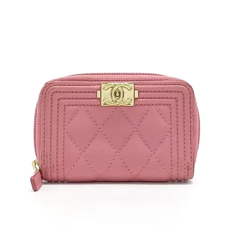 [구구스]중고명품 샤넬 캐비어 보이 카드지갑 (NO 10302422)