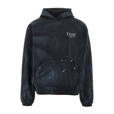 디스이즈네버댓 캥거루 포켓 루즈 후드 티셔츠 TN253TSWHO13 BL