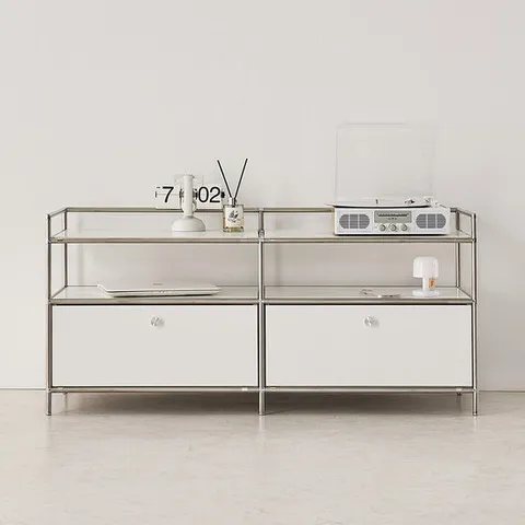 퍼스웰 (완제품)1200 1단 모듈수납장 거실장 TV장.가드형(FO_017)