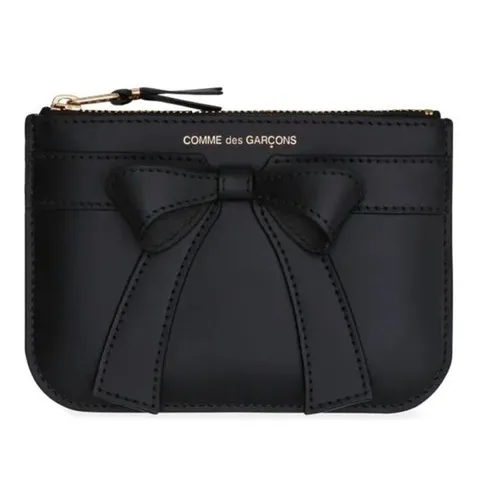 꼼데가르송 빅 보우 가죽 카드지갑 SA8100BB BLACK