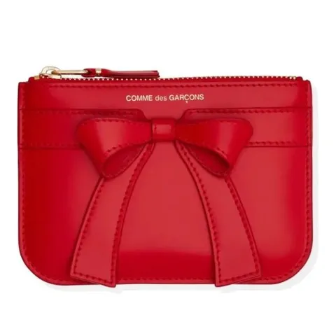 꼼데가르송 빅 보우 가죽 카드지갑 SA8100BB RED