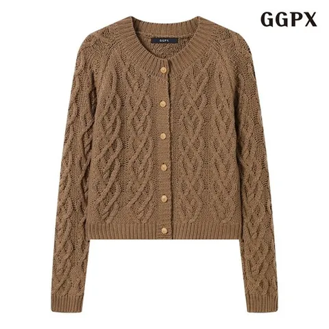 [GGPX]골드 버튼 다이아 케이블 니트 가디건 (GPDCK046D)