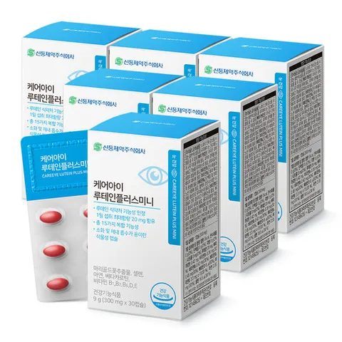 신풍제약 케어아이 루테인 플러스 미니 식물성캡슐 (300mg x 30캡슐) x 6박스