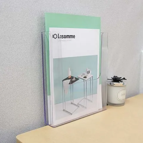 다용도케이스 A4(부착형) 전단지 서류 꽂이 정리용품 안내꽂이 홍보물꽂이 인쇄물꽂이 메뉴꽂이 판촉물광고 전시회 상품홍보