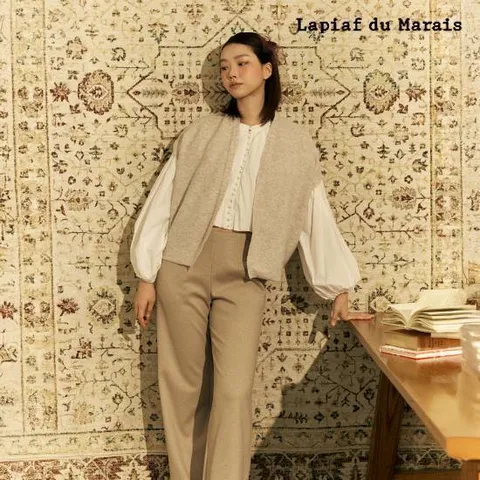 라삐아프 25FW 윈터 기모 솔리드 팬츠 1종 베이지