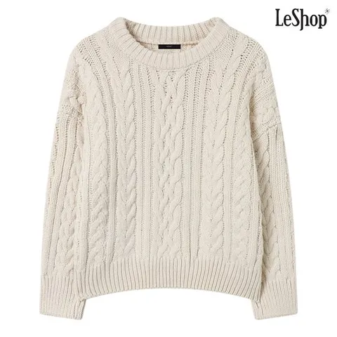 [르샵]데일리 꽈배기 케이블 라운드 니트 (DP4KT016A)