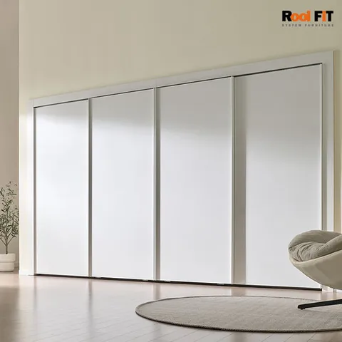 화이트스톤 슬라이딩 붙박이장_240cm (8자)