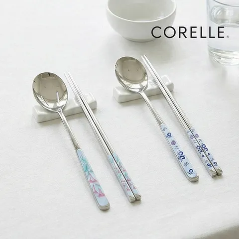 코렐 코디네이츠 수저세트 1벌 / 백합 블루베리