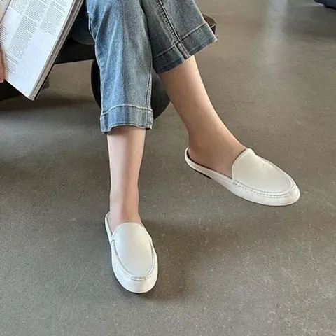 여성 뮬슬리퍼 스티치 쿠션감 좋은 빅사이즈 로퍼-4f 빅사이즈로퍼 빅사이즈슬리퍼 빅사이즈뮬 여성뮬 여성슬리퍼 여자슬리퍼 여자블로퍼 발편한슬리퍼