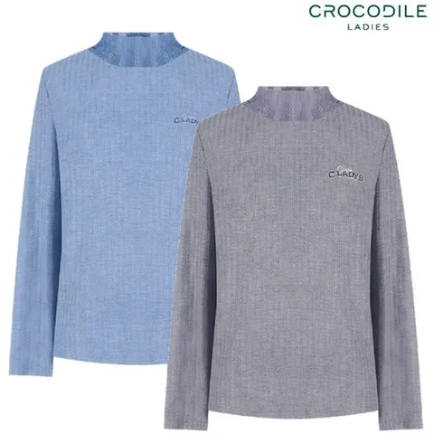 [크로커다일레이디](CLEWTS106) 레이스 반넥 티셔츠_GN