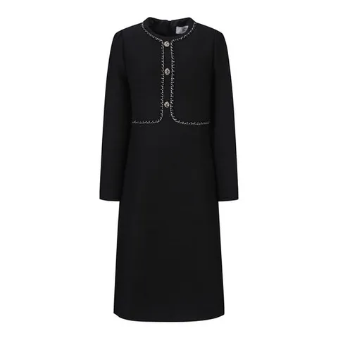 [베스띠벨리]브레이드 포인트 트위드 롱 원피스 BJOAX2523 H