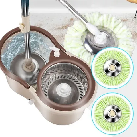 물걸레막대 통돌이 회전 바닥 밀대청소기 걸레 2장 물기제거밀대 밀대물걸레 극세사밀대걸레 통돌이물걸레