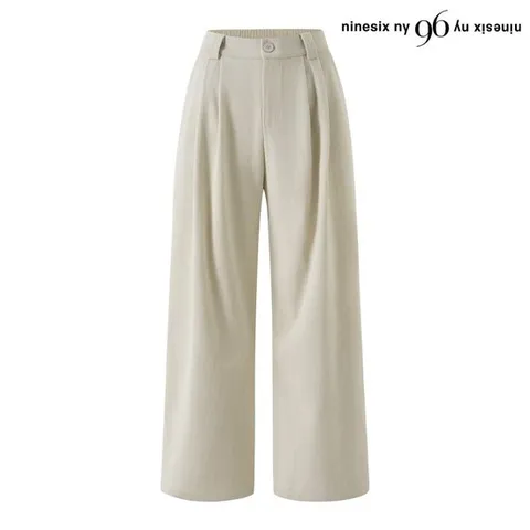 [나인식스뉴욕]데일리 골지 밴딩 핀턱 롱 팬츠 (NP4TA015L0)