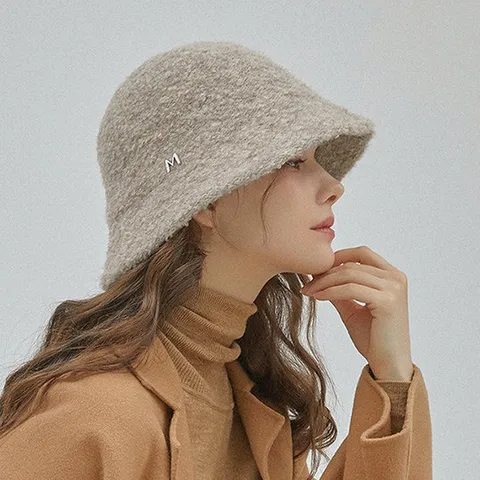 마스케라 세이린(Seirine) 울 블렌디드 부클 버킷햇