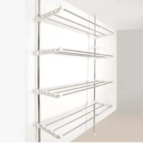 폭 조절 가능 벽 접이식 공간 활용 원룸 빨래 건조대 베란다빨래건조대 실내빨래건조대 빨래건조대파는곳 접이식빨래건조대 4단빨래건조대 원룸빨래건조대