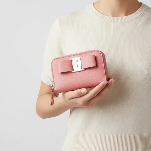 살바토레 페라가모 페라가모 집어라운드 바라 로고 지갑 22-D288 0758846