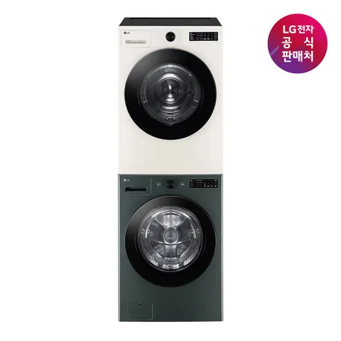 [LG전자공식판매처] LG 트롬 세트모델 FG21GN+RG19EN (드럼세탁기+건조기)