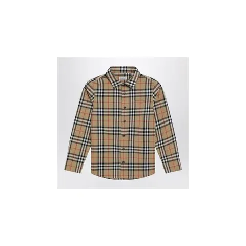BURBERRY Cotton shirt with Check motif 8117166170626XMBURBE-B9368