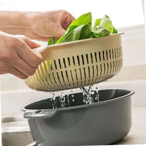 대형 과일 세척 바구니 야채 세척기 네이비 컬러 과일채소