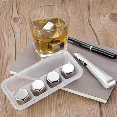안 녹는 얼음 아이스큐브 4p세트(-집게) 스텐얼음
