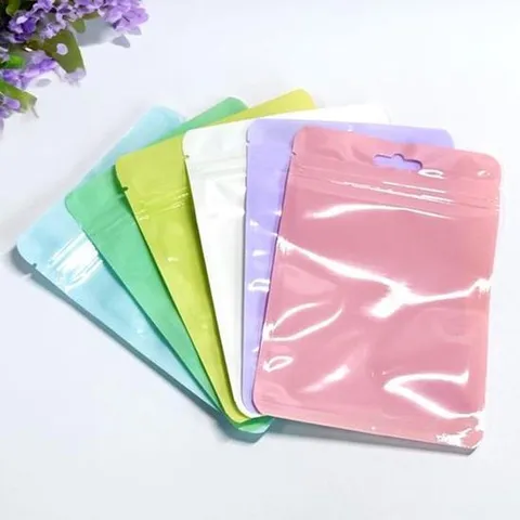 10.5x15cm 지퍼백 파스텔 에베랄드그린 1p 마카롱