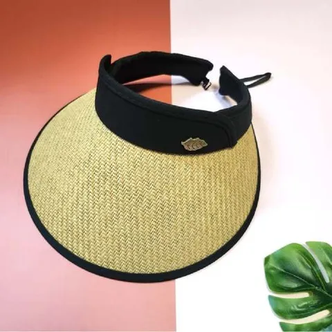 나뭇잎배지 밀짚 모자 블랙진베이지 모자 여름모자 여자모자 여성모자 여자여름모자 여성여름모자 햇빛가리개모자 썬캡 여성썬캡 여자썬캡