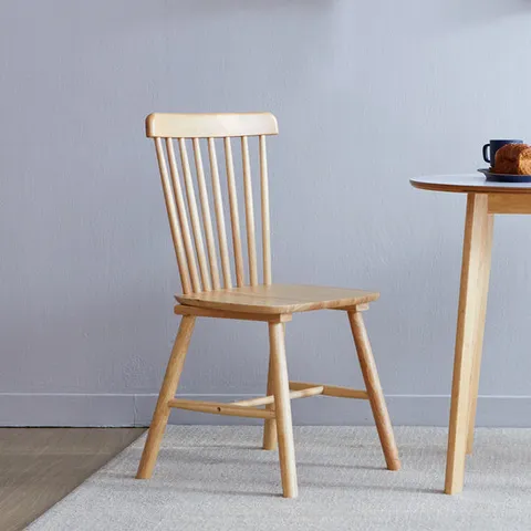 베스트리빙 토토 고무나무 인테리어 원목 식탁 의자 1개