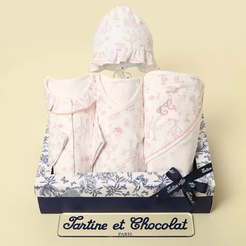 [ 롯데백화점 ][쇼콜라](임신축하출산선물4종세트)이솝배냇가운+우주복+로라모+속싸개TNPRNG401P-212