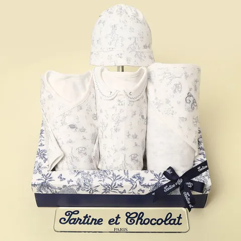 [ 롯데백화점 ][쇼콜라](임신축하출산선물4종세트)이솝배냇가운+우주복+모자+속싸개TNPRNG061N-212