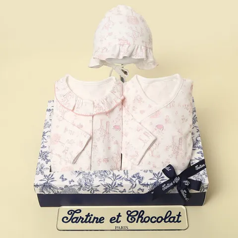 [ 롯데백화점 ][쇼콜라](임신축하출산선물3종세트)이솝배냇가운+우주복+로라모TNPRNG401P-163