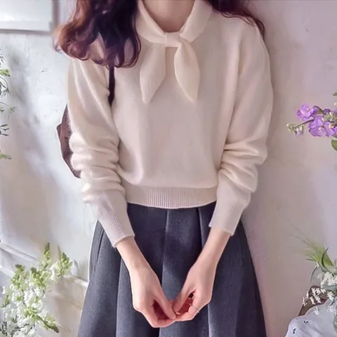 [리린]젬마리본 따스미 보들유연 앙고라 니트